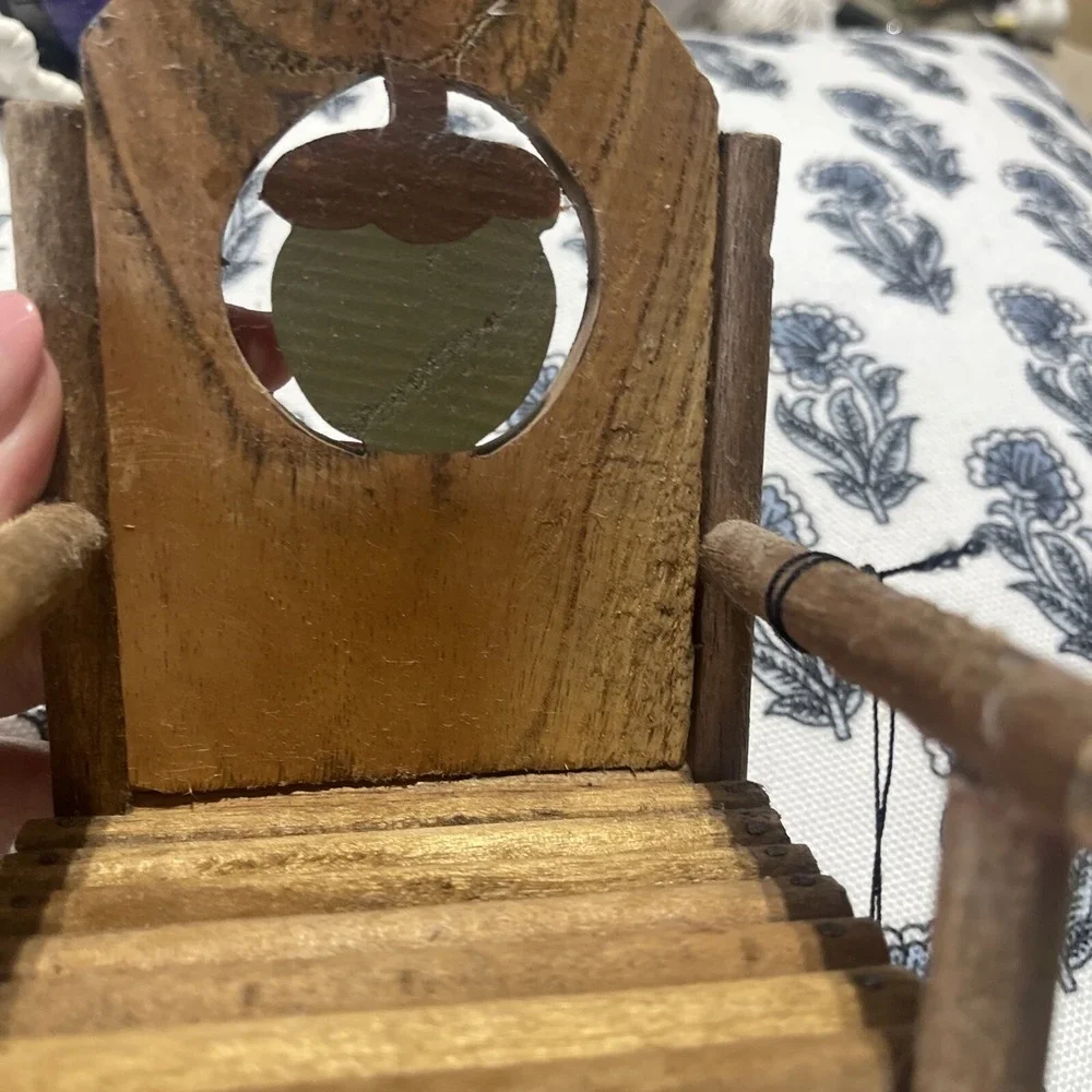 Boyds Collection 10x6 Kristen's Large Acorn DOLL ADIRONDACK Log Cabin Chair